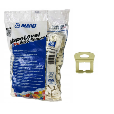 KLIPSY DO PŁYTEK MAPEI MAPELEVEL PRO WDG 3.0MM 250SZT.